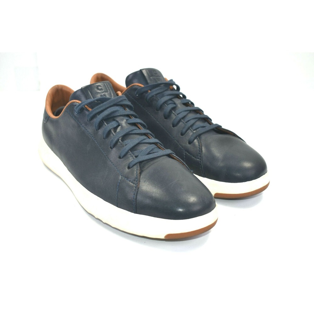 Cole Haan Men's Grand Pro Tennis Sneakers Blue‎ Leather Casual Shoes 12 M C22586